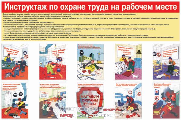 Плакаты по охране труда и технике безопасности купить в Каменск-шахтинском